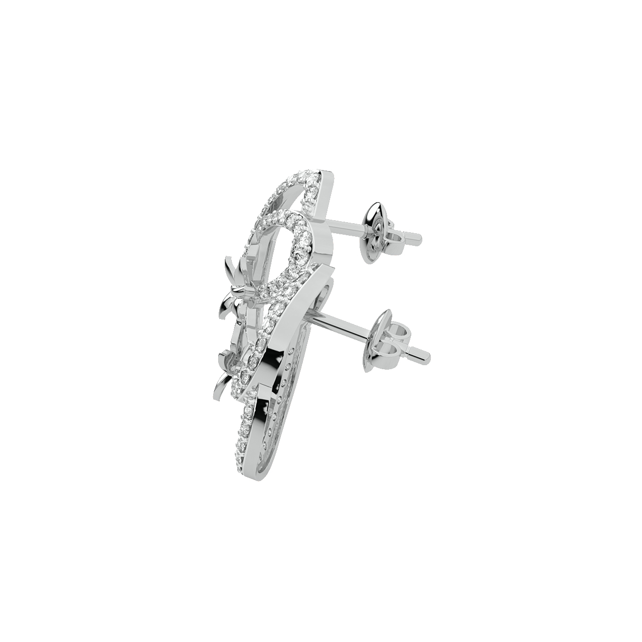Holly Round Diamond Stud Earrings